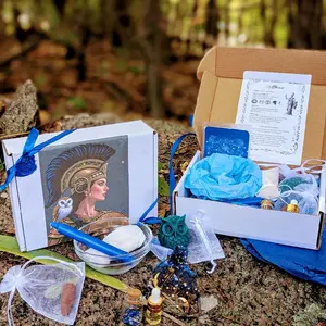 Goddess mini Altar Offering Kit with Charm Candle for Personal Rituals and Small Spaces Decor