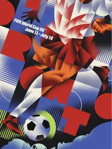 2026 North American Host Celebration – Vibrant Geometric Football Case & Poster, World Tournament Gear TM