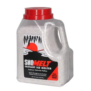 212 MAIN SnoMelt S0091J 9 lbs Calcium Chloride Pellet Jug, Concrete Safe Ice Melting Low-Chloride Snow Removal Tool, Garden