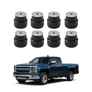 VEVOR Body Mount Bushing Kit, Compatible with 1999-2014 Chevy Silverado Sierra 1500/2500, 24 PCS Polyurethane Body Mount Kit, Durable Components for Improving Bumpy Driving Performance, Black