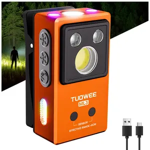 USB-C Rechargeable Mini Flashlight, Portable Edc LED Torch with Magnetic Clip, 270lm Focus & Flood Light, Ideal for Outdoor Use, Multifunctional Flashlight