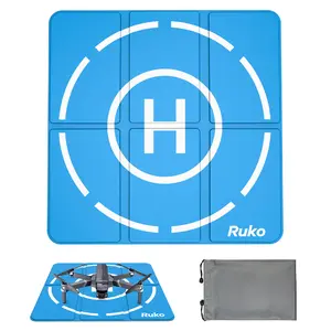 Ruko H002 Drone Landing Pad Weighted, 16.85 inch Small Size Waterproof Double Sided, Fast-Foldable Portable Helipad for U11MINI 4K/F11PRO 2/F11GIM2/F11MINI, Bright Color, Drone Accessories (with Carrying Bag)