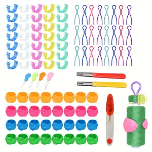 98 Pcs Thread Spool Organizer Set, 32 Spool Huggers with 24 Clips & 35 Holders for Neat Sewing Thread Storage, Keep Bobbins Organized for Quilting, Embroidery, Sewing