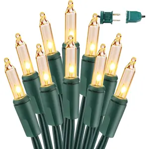 Clear Christmas Lights Outdoor 300 Count 69.6ft Incandescent Christmas Lights Connectable Warm White Light String UL Certified Xmas Mini Light Green Wire for Indoor Tree Holiday Party Decor