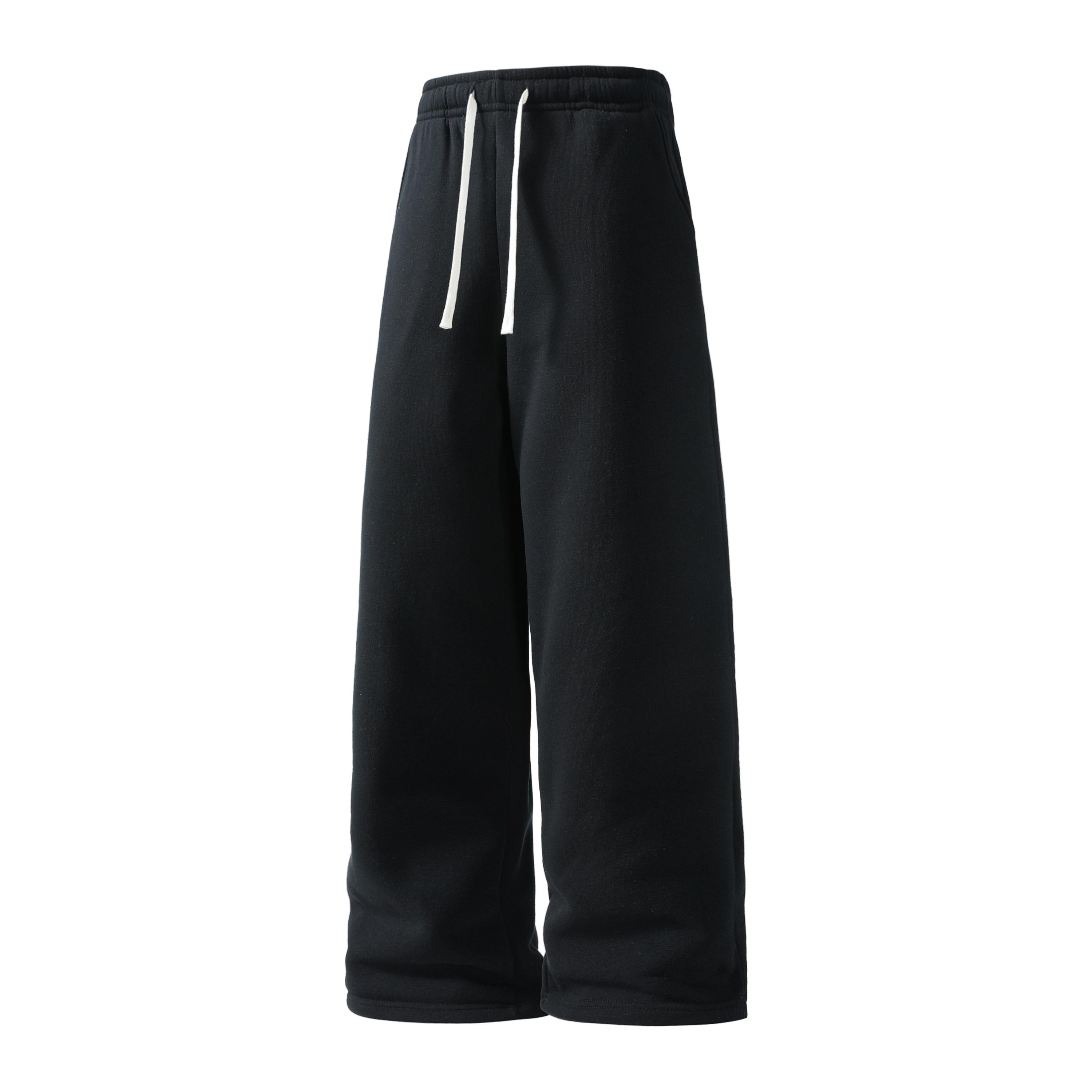 2-Pack Men’s Casual Straight-Leg Sweatpants, Loose Fit Comfortable Loungewear Pants, Elastic Drawstring Waist, Breathable, Streetwear & Athleisure Pants for Everyday Wear