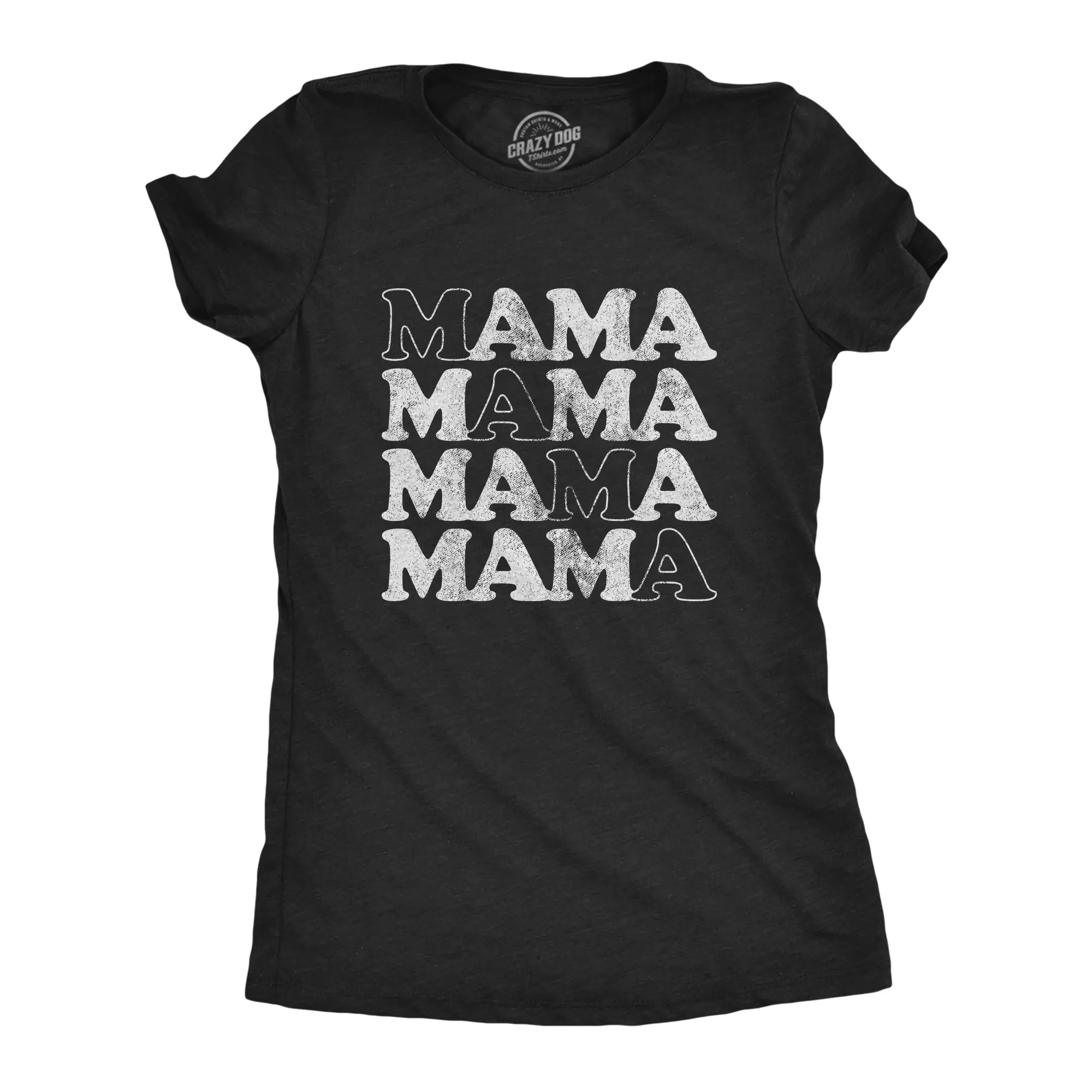 Womens Mama T Shirt Funny Mother's Day Mommy Graphic Mum Novelty Tee Funny Womens T Shirts Cute Vintage Fashion Casual Ladies T-Shirt Gift Mother's Day Tops for Women Women's Novelty Tees Black