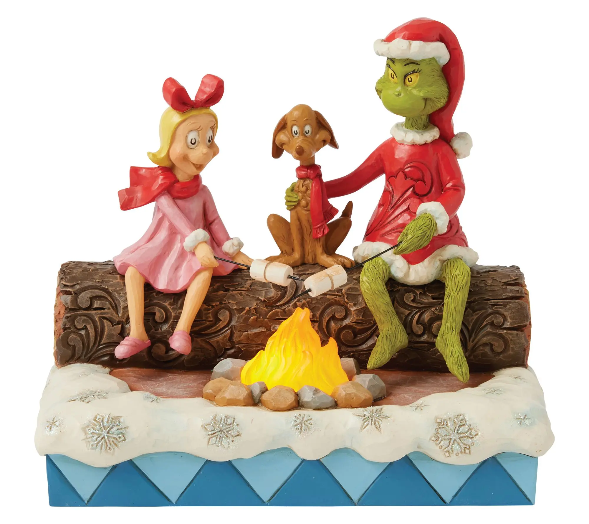 Jim Shore Grinch, Max, Cindy Roasting Figurine6.2in H
