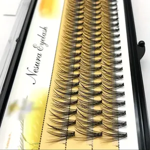 1 BOX (60 Clusters), 10D 0.07C 8/9/10/11/12/13/14MM, Eyelash Extension Clusters, Single Cluster False Eyelashes Makeup Produ