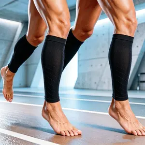 Calf Compression Sleeves 20-25mmHg 3 Pairs for Men Women Soft Breathable Leg Support Running Shin Splints Relief Knee Saver Black Healthcare Tool Patellaband