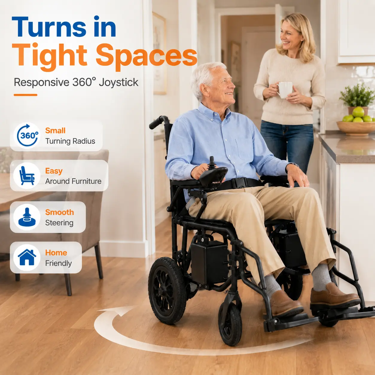 DPRO-Z.All-Terrain Electric Wheelchair with 500W Motor, 300 lbs Capacity, 15-mi Range, Control, Compact Foldable Design for Car Trunk, Adjustable Features, Safety Belts & Stability for Seniors | Mobility Freedom