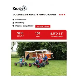 Koala Double-Sided Glossy Inkjet Paper 32lb 120gsm Ideal for Flyers Brochures 100 Sheets 8.5"x11"/ 11"x17"/13"x19"Fast Dry No Smudging