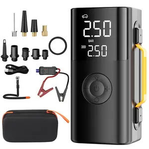 KUST 8-in-1 Car Jump Starter & Air Compressor 10000mAh Emergency Battery Booster with LED Light Phone Charger SOS for All Vehicles Trucks SUVs - Tire