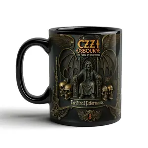 Judywin Talk [SALE UP TO 50% FOR A LIMITED TIME] + [FREE SHIP] Ozzy Osborne Ceramic Coffee Cup Delicate Black Mug Commemorative Gift