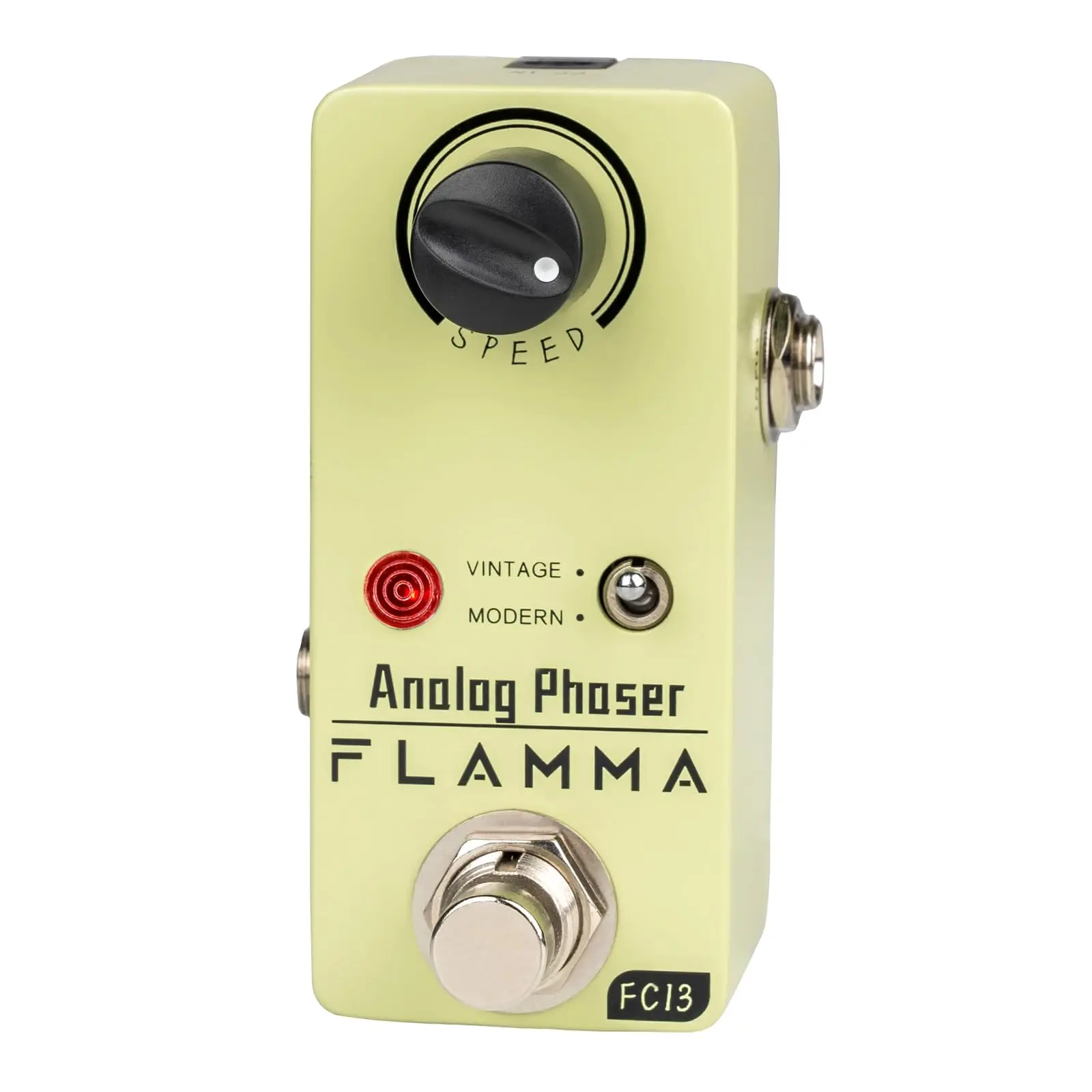 FLAMMA FC13 Analog Phaser Guitar Pedal - Compact Aluminum-Alloy Mini Pedal with Classic, Vintage, Modern Modes, Brighter and More Dynamic Sound, True Bypass, 9V DC Power Supply Compatible, Analog Phaser Pedal, Easy To Use