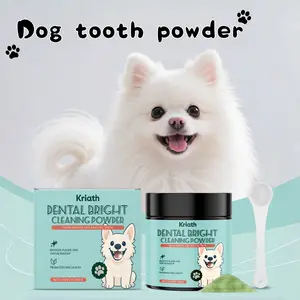 Kriath Dog Oral Care Powder, Gentle Formula, Fresh Breath, Daily Teeth Cleaning, Pet Dental Hygiene Supplies, Safe & Effective