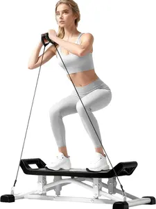 Multifunctional Foldable Ski Trainer with Digital Display & Adjustable Resistance for Leg & Glute Training Compact Home Gym Equipment
