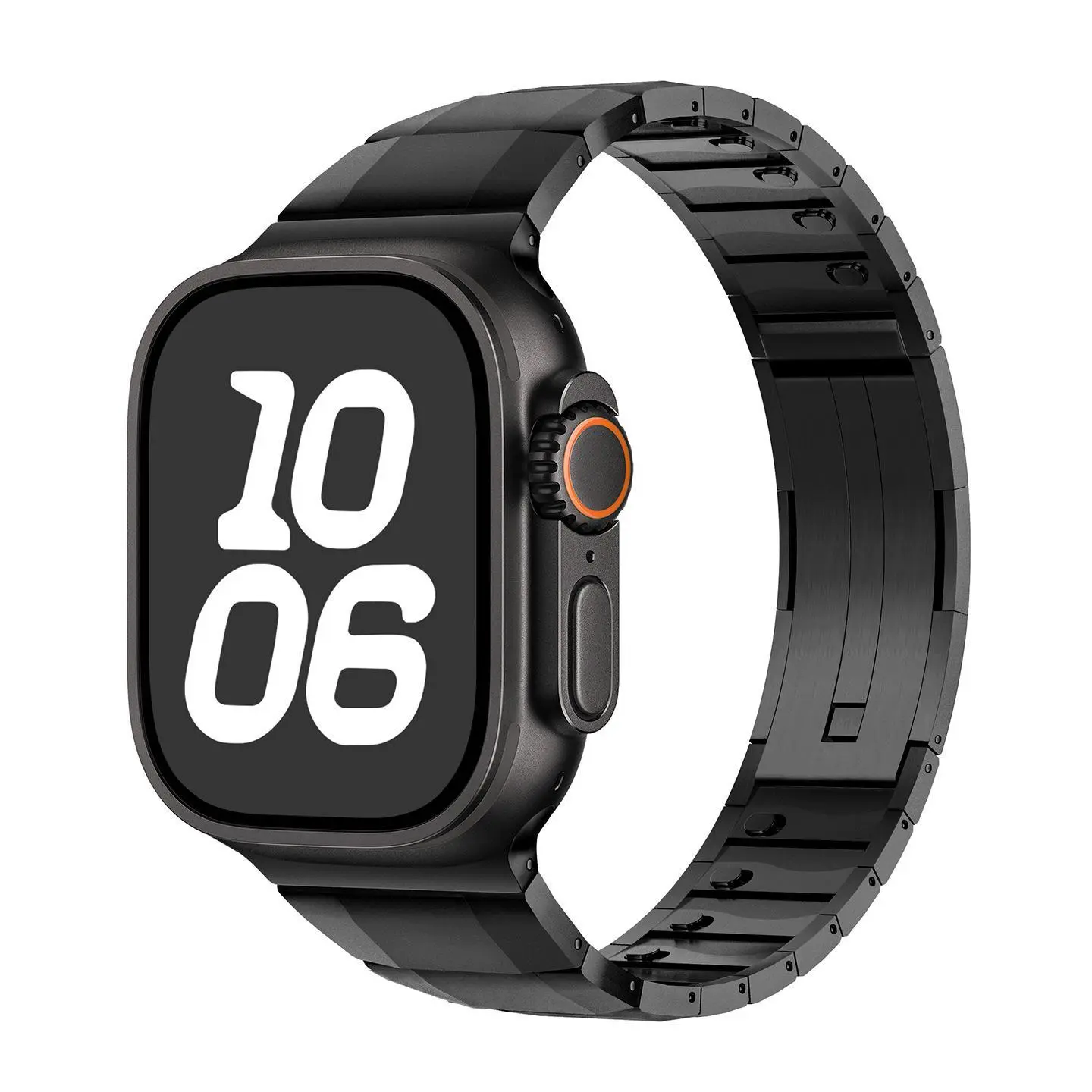 Quick Release Stainless Steel Compatible with Apple Watch 44/45/46/49mm | Curved Design, Premium Look Black Wearable, Accessories, Watch Straps, Smart Watch Accessories