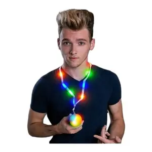 212 MAIN Light Up Lanyard with Multicolor Flashing LEDs & Basketball Charm Necklace, Fashionable Accessories for Festive & Party Supplies Gifts