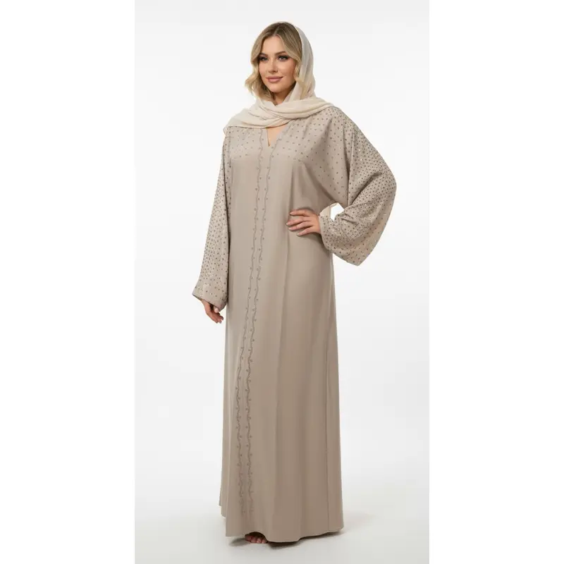 french connection bex beaded dress Silk Abaya Set