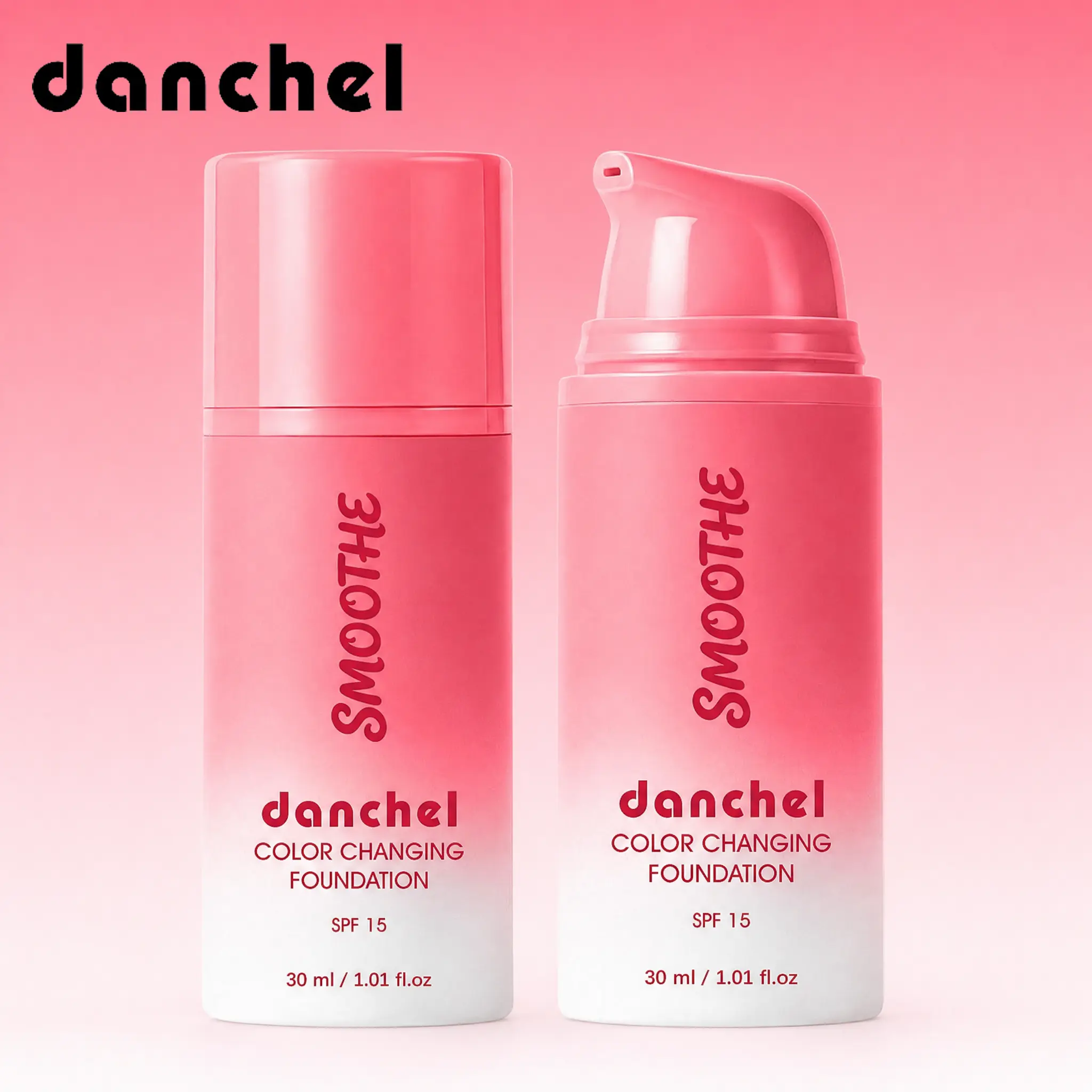 Color-changing foundation with SPF, providing 24-hour long-lasting flawless makeup. Lightweight, hydrating formula suitable for all skin types. Customizable coverage to even out skin tone. Perfect for everyday makeup routines，SMOOCHE