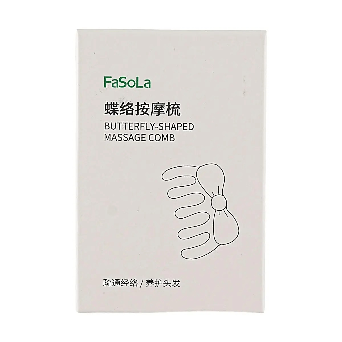 FaSoLa Butterfly Scalp Massager Comb Brush - Scalp Care Tool for Detangles Hair, Growth Boost, Blood Flow Aid, Smooth Styling