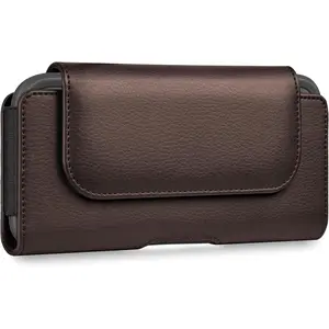 Leather Cell Phone Holster Case with Belt Holder Clip for  Pro Max, Plus 16 15 14 13 12,  Galaxy FE, Plus S25 S24 S23 S22, L-Coffee