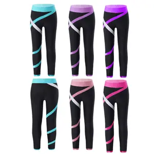 easyforever Kids Girls Leggings Athletic Dance Gym Yoga Compression Pants Gymnastics Running Workout Tights