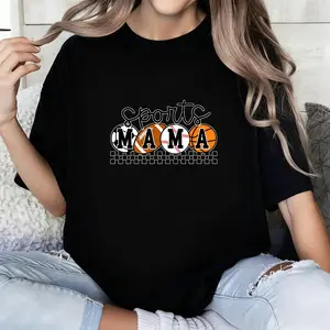 Baseball Shirt Women Baseball Mom Shirts Funny Mama Baseball Splatter Graphic Tshirt Team Game Day Gift Tee Tops