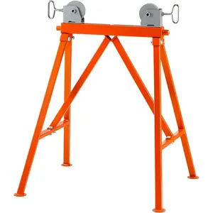 Father's Day Gift VEVOR Pipe Stand with Roller Head, Heavy Duty 2500 LBS Load Capacity, Suitable for 2-36 inches Pipes, 45# Steel Roller Pipe Stand for Welding