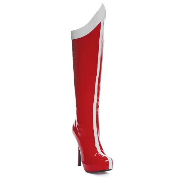 Adult Red and White Superhero Boots