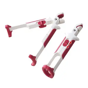 2Counts Hot Plate Gripper,Multi-Purpose Anti-Scald Tool for Bowls, Plates,Pans,Serving as Holder,Clip in Kitchen Red & Grey