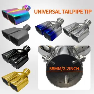 Car Decoration Stainless Steel Exhaust Tip, Fits Original Car Exhaust 5.2-5.8cm Diameter, Toyota Corolla, Levin, Vios, Cruze Tailpipe Muffler