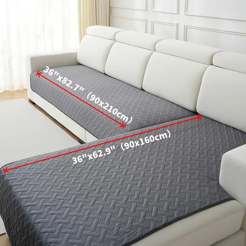 2pcs Soft Plush Sofa Covers for L Shaped Sofa and Chair, Non-Slip Design, Pet Friendly and Scratch Resistant Furniture Protection, Soft Sofa Protector, Sofa Slipcover, Non Slip Couch Cover