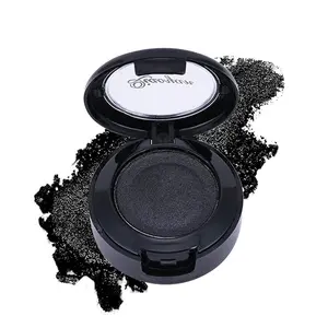 Black Matte Eyeshadow Single Shimmer Smoky Eyeshadow Palette Powder Eyeliner High Pigment Long-lasting Sombras De Ojos Profesional Goth Makeup Eye Shadow Palette Makeup-Black