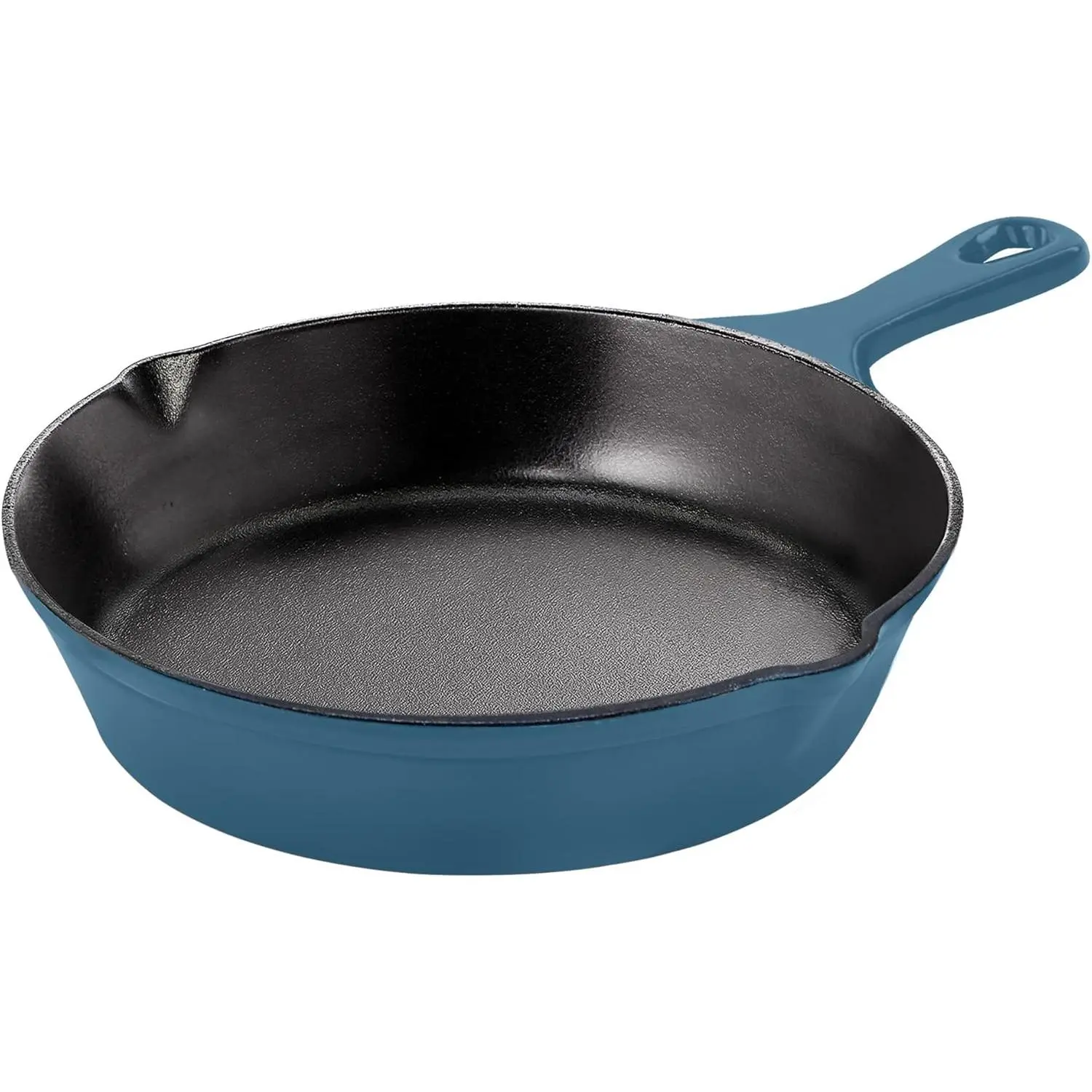 Cast Iron Frying Pan 6.5 Inch, Cast Iron Chefs Pan, Pre Seasoned Skillet, Safe Grill Cookware for Indoor & Outdoor Use, Teal