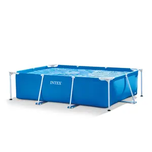 Intex 86" x 23" Rectangular Frame Above Ground Outdoor Splash Swimming Pool