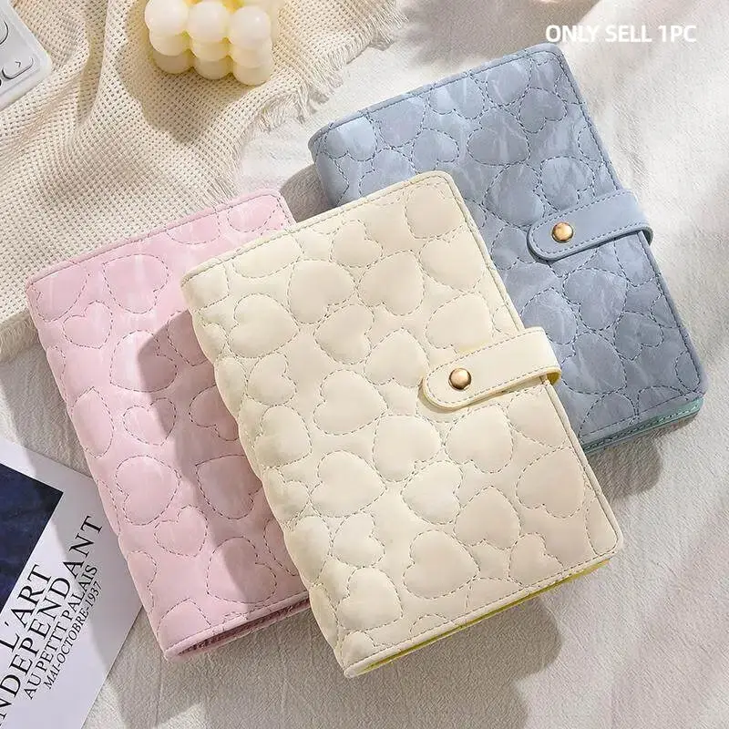 A6 Heart Pattern Binder Budget Envelope, 1 Set Budget Planner with Cash Envelope, Money Saving Challenge Budget Planner for Home School Office, Savings Challenge Planner, Monthly Budget Planner