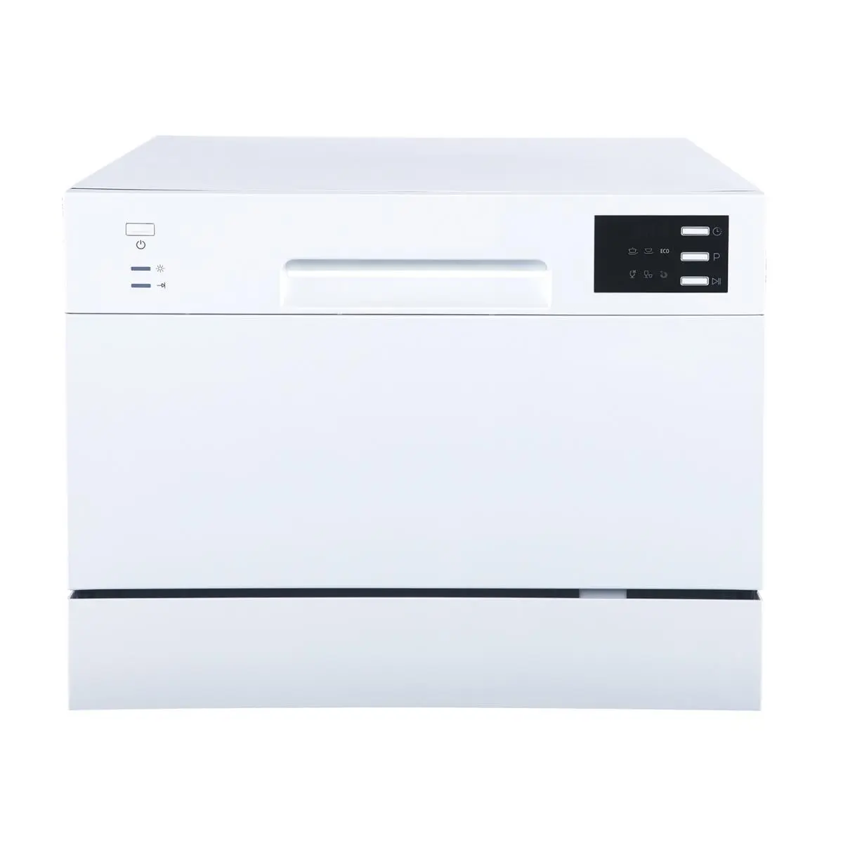 Sunpentown Countertop Dishwasher - White, Delay Start Functionality, LD Functionality, Kitchen Faucet Quick Connect, LED Display, Timer Delay