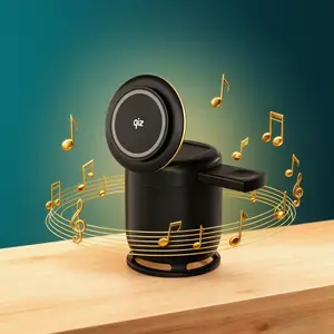 5 in 1 Wireless Charging Station MagSafe Dual Phone Charger with Night Light Fast Charging Qi2 Certified for iPhone iWatch Airpods Easy Carry Hi-Fi Speaker Portable Battery Design | WirelessChargerSpeaker | PerfectGift | HolidayGifting | Black Friday Deal