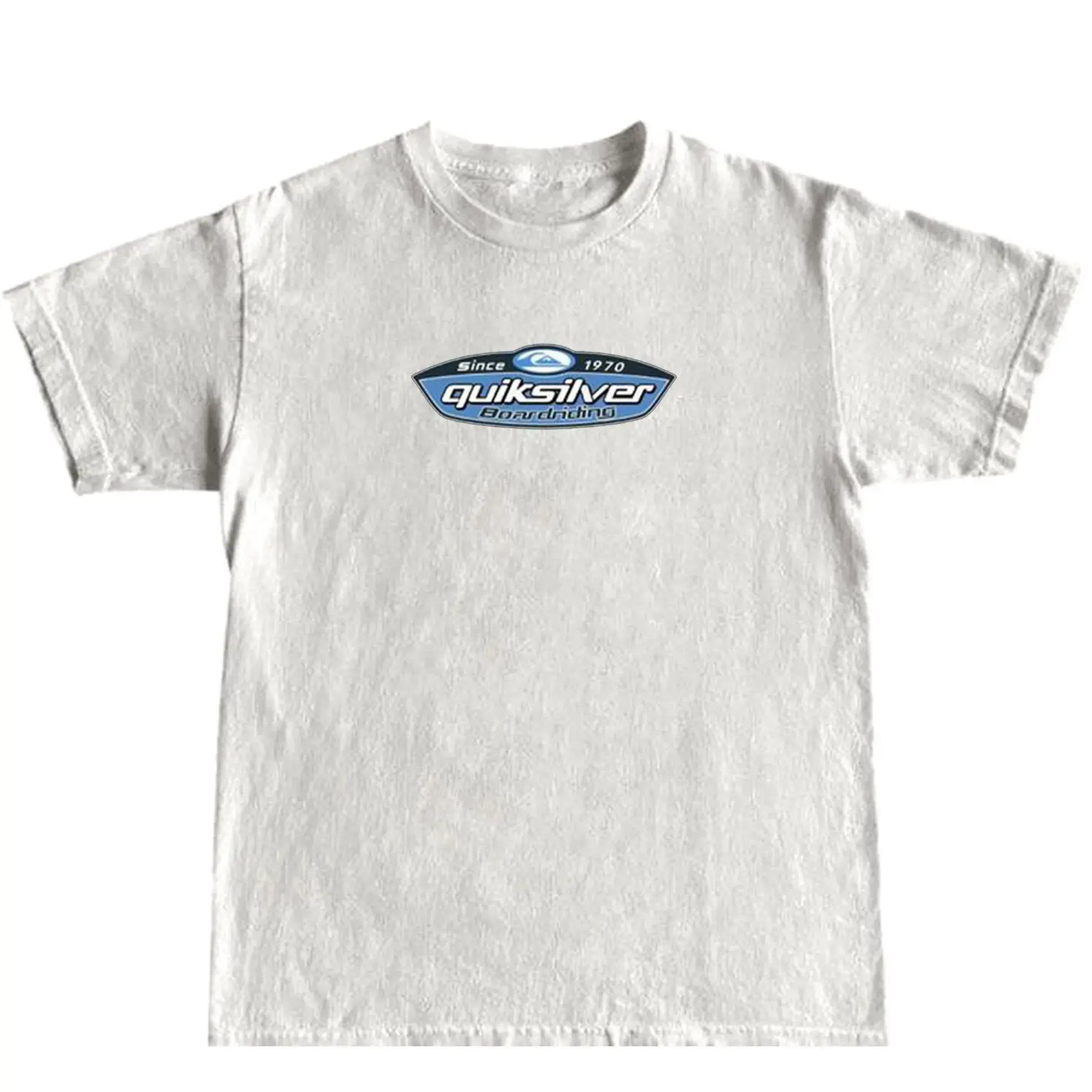 Winter outfits Vintage 90s Quiksilver Skateboarding & Surfing Unisex Crew Neck Tees    Casual Short-Sleeve Top good Quick-Dry Moisture-Wicking Double-Sided Football Anime Graphic Print