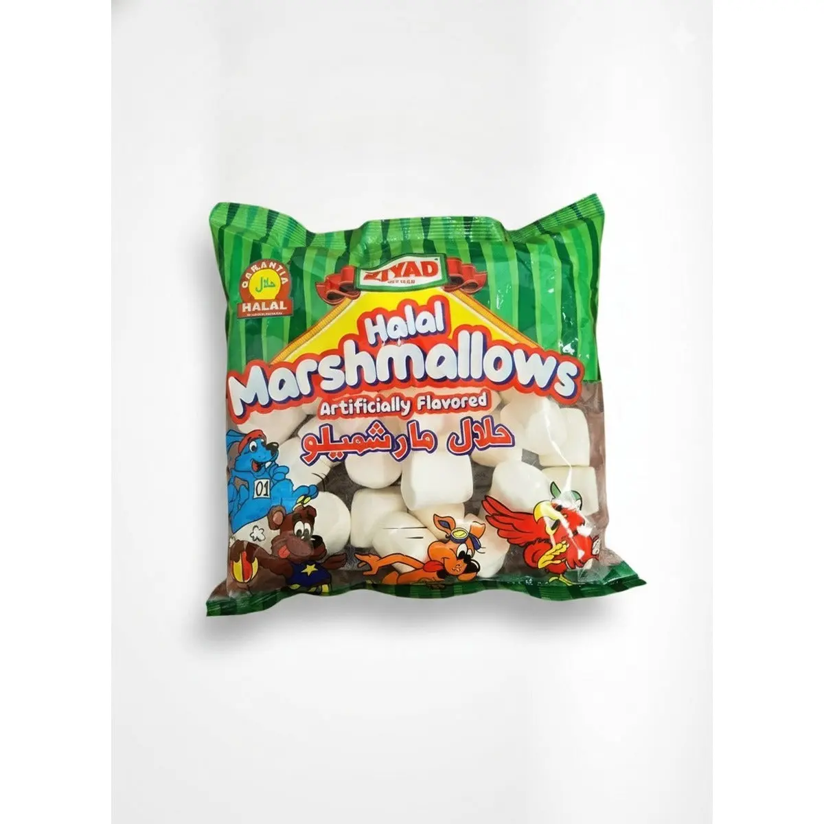 Ziyad Large Halal Certified Marshmallow Chews, Soft & Fluffy Baking Ingredient, Chocolate-Cocoa Compatible Sweet Treat, Family Gathering Snack for All Ages