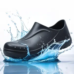 Comfortable Non Slip Waterproof Work Clogs for Kitchen Chefs Nurses Restaurant Workers Safety Footwear Unisex Lightweight Breathable Slip Resistant Professional Shoes for All Day Wear