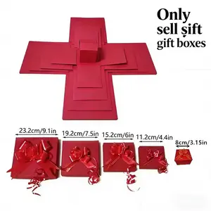 Five-Layer Birthday Surprise Box, High-Strength Corrugated Paper Candy Snack Explosion Gift Box, Birthday Present