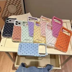 High-value polka dot glitter cat ear phone case for iPhone 17 Pro Max/17 Pro/17