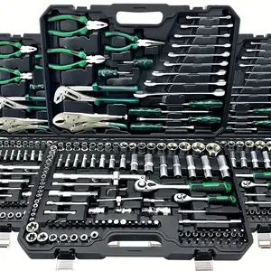 131 luxury car repair tool set - chrome vanadium steel,including sockets,wrenches and other household mechanic specific tools