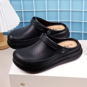 Men's Lightweight Waterproof Garden Sandals, Comfortable Eva Insole Chef Shoes, Women's Outdoor Beach Slippers, Minimalist Round Toe, Round Toe Clogs