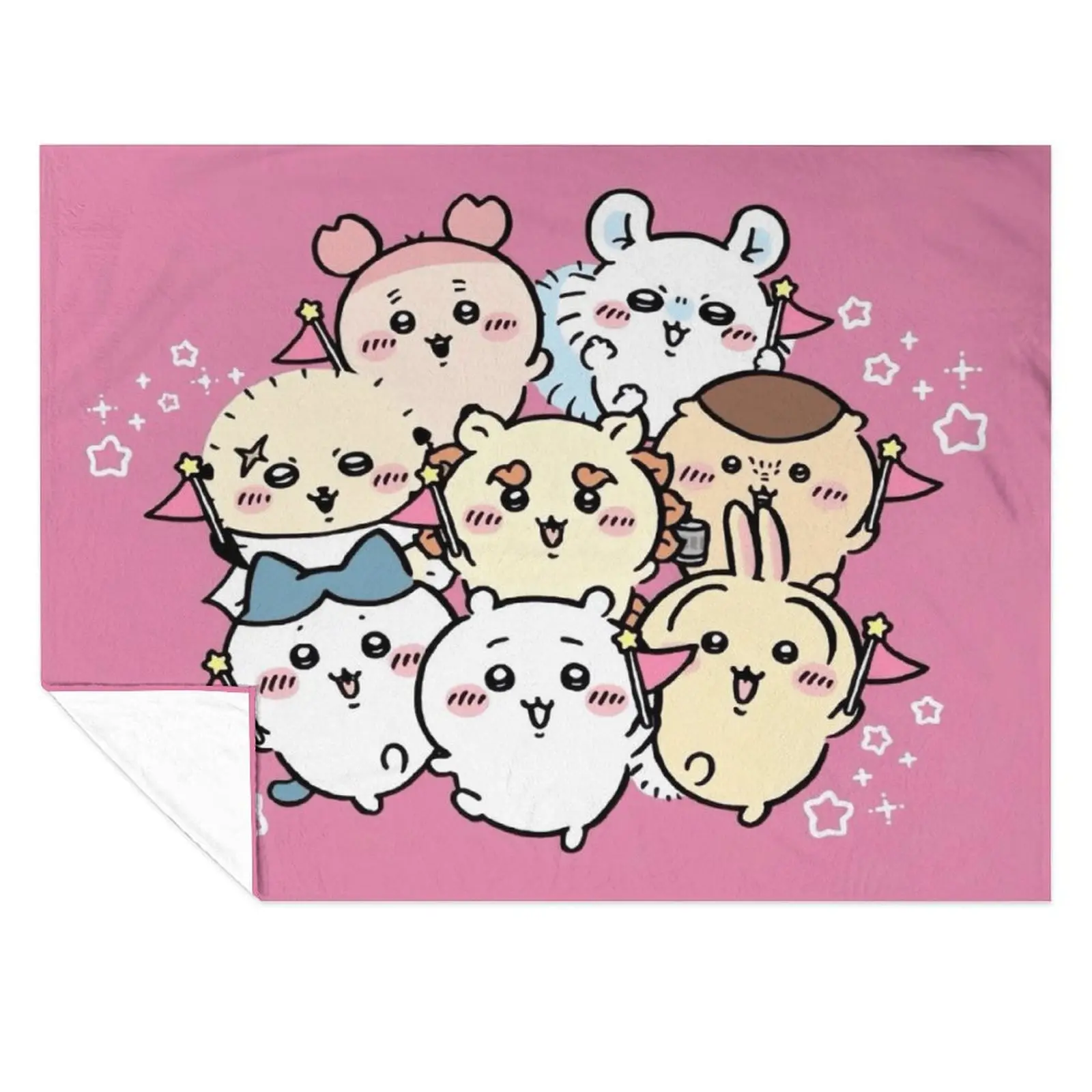 Chiikawa Soft Plush Blanket,Flannel Blanket Throw Blanket for Living Room Bedroom Bed Sofa Picnic kidsD910-295