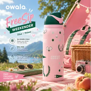 Owala FreeSip Weekender 32oz Stainless Steel Water Bottle Leak Resistant Built In Straw BPA Free Daily Hydration Cup