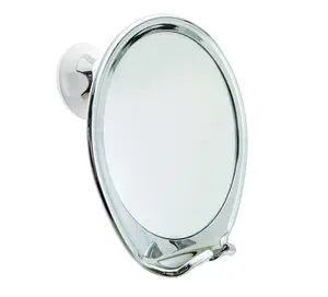 Fogless Shower Mirror with Power Locking Suction Cup, Built-in Razor Hook and 360  Rotating Adjustable Arm, Personal Fog Free Bathroom Shaving Mirror (Chrome)
