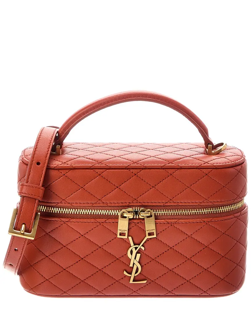 Saint Laurent Gaby Leather Cosmetic Case